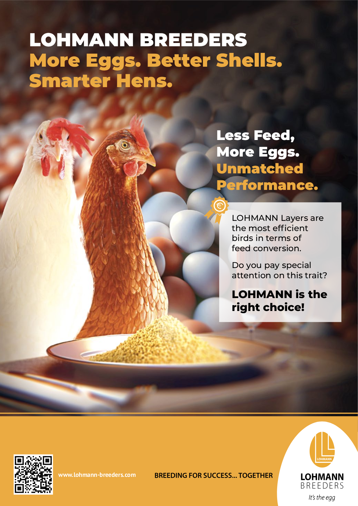 Less feed more eggs