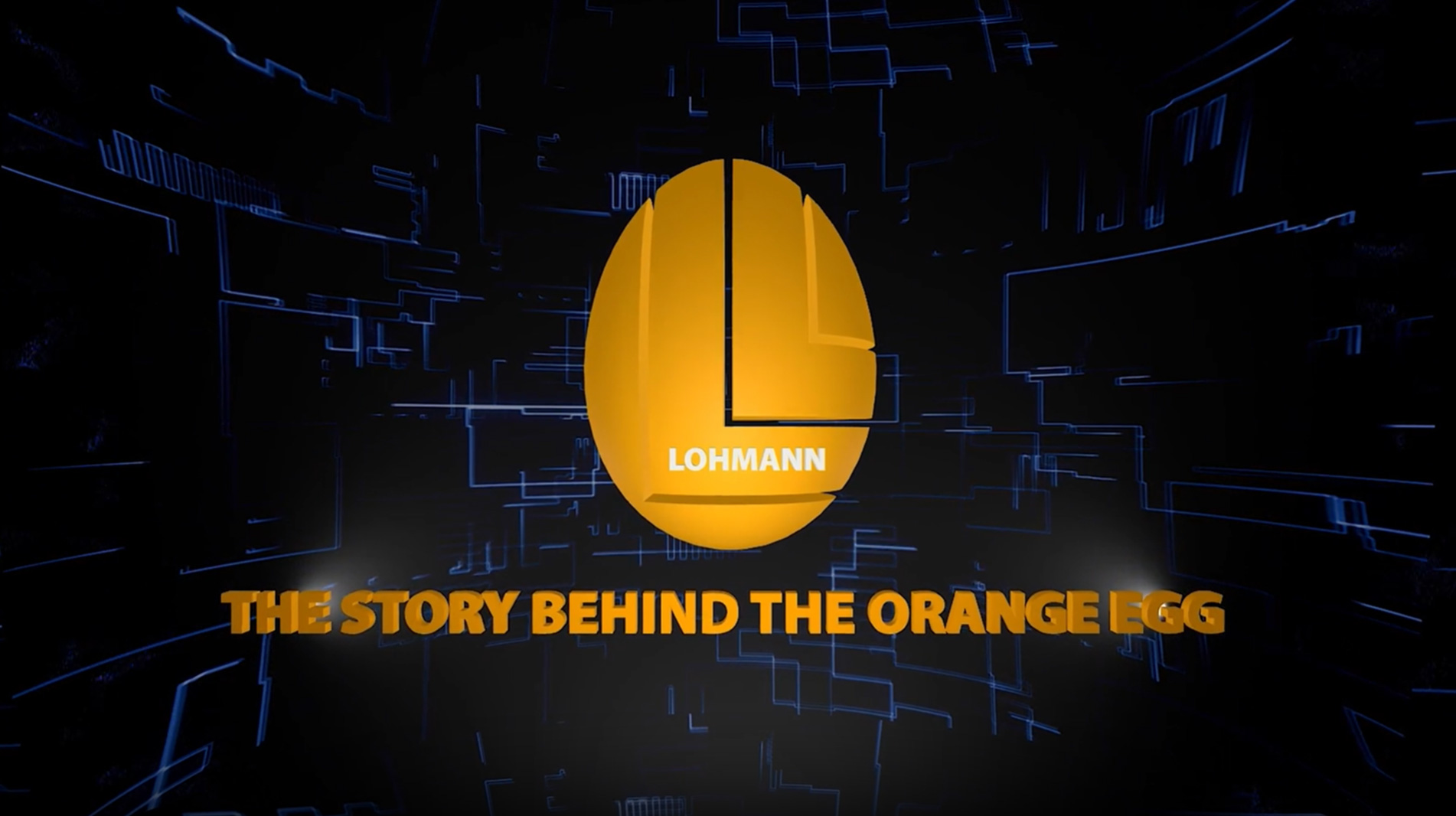 Behind the orange egg
